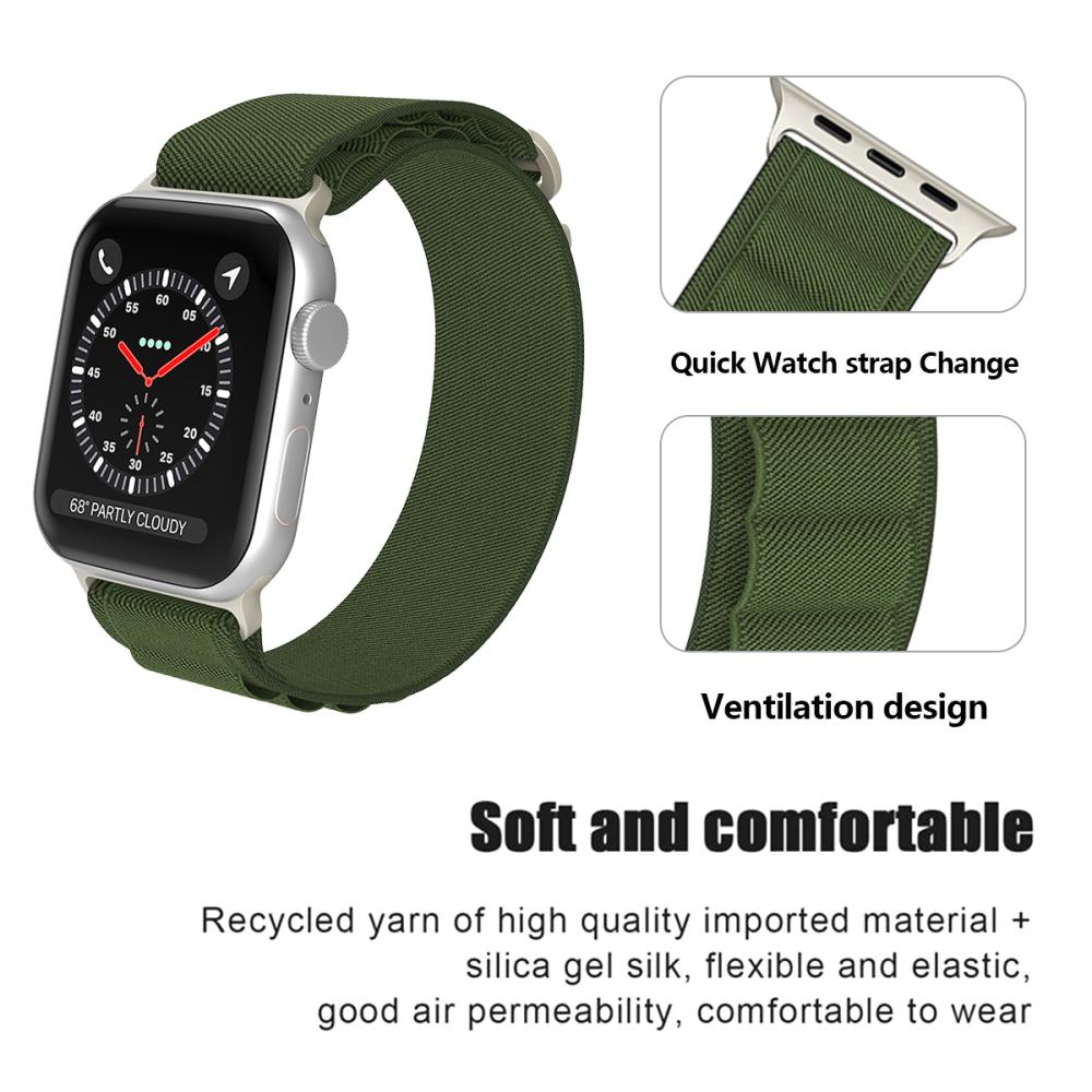 ColorPop Apple Watch 38/40/41/42 mm Armband Alpine Pro Loop Militär Grön
