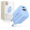Tech-Protect Tech-Protect 20W Väggladdare PD QC3.0 USB-C / USB-A Baby Blue