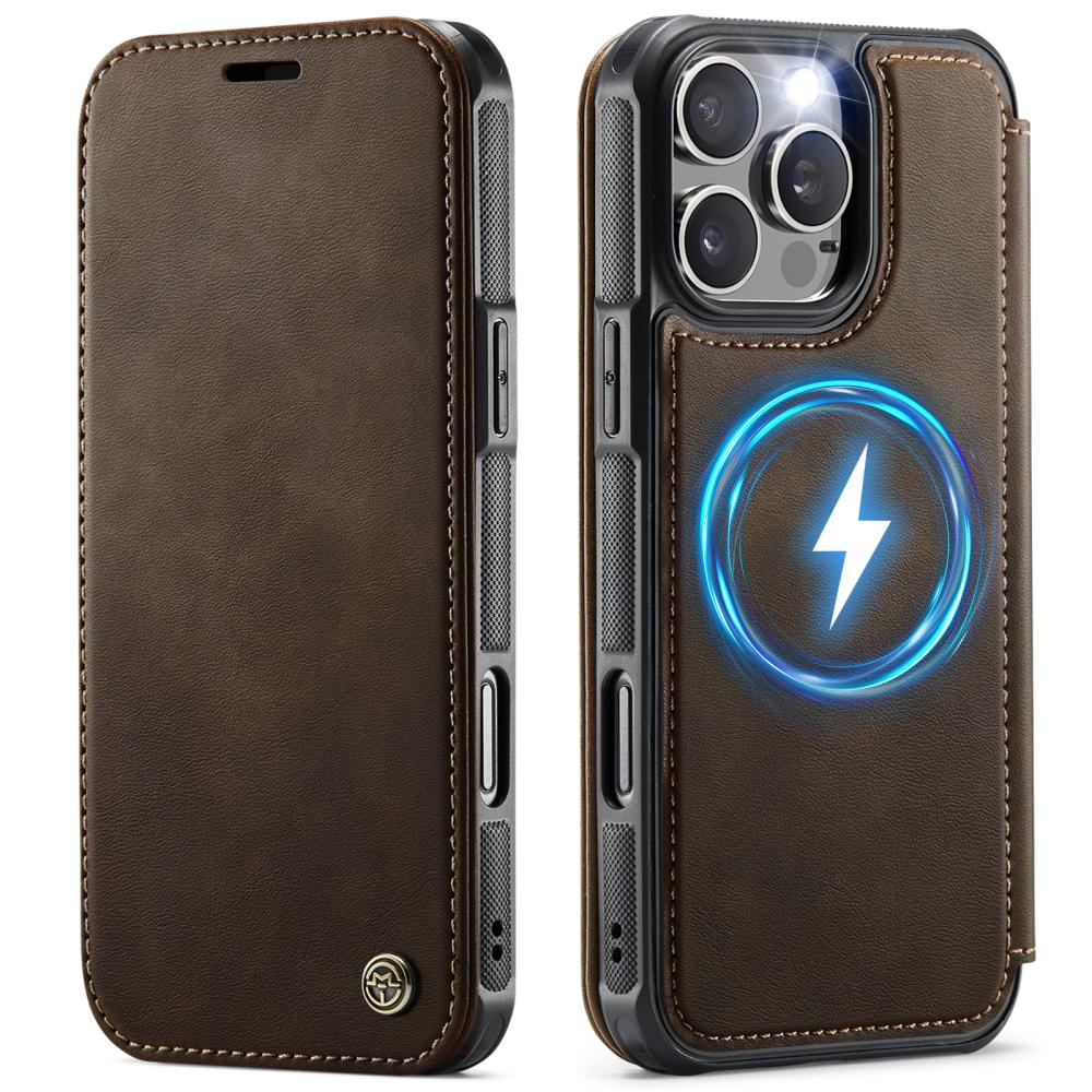 CASEME CASEME iPhone 16 Pro Skal RFID Plånbok Brun