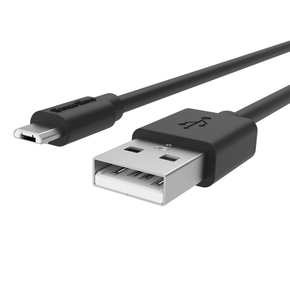 Smartline Smartline 2m Micro USB Laddningskabel Svart