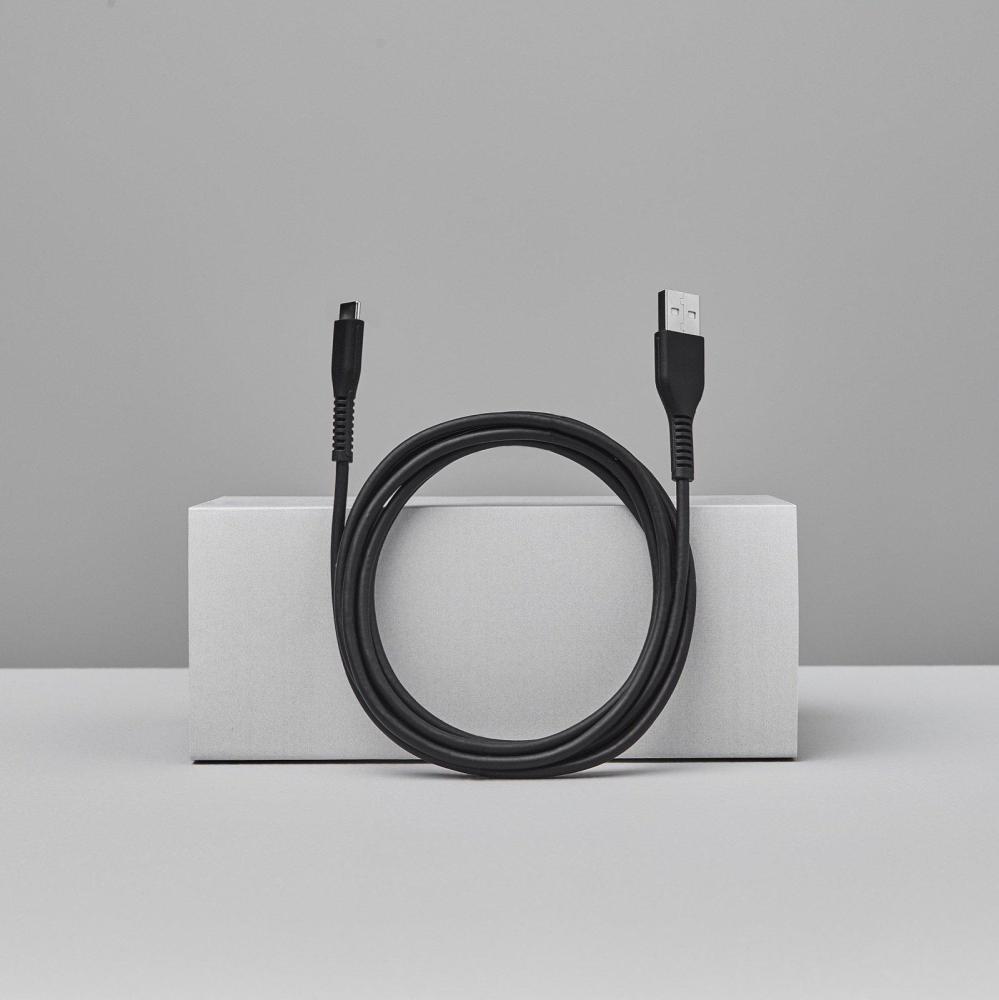 Smartline Smartline 2m 3A USB-C Nylon Laddningskabel Svart