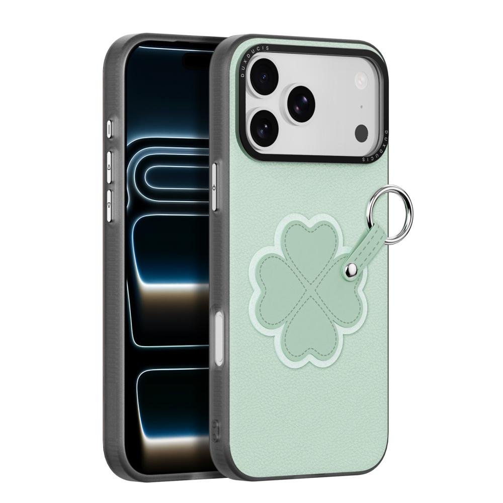 DUX DUCIS DUX DUCIS iPhone 18 Pro Max/17 Pro Max Skal PU-Läder Klöver Grön