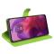  Motorola Moto G04 4G/G24 4G Fodral Litchi Läder Grön