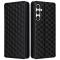  Samsung Galaxy S24 FE Fodral Läder Rhombus Svart