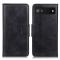  Google Pixel 6A Fodral Crazy Horse Läder Svart