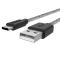 Smartline Smartline 2m 3A USB-C Fuzzy Laddningskabel Grå