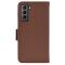 Samsung Galaxy S22 Plus Fodral Litchi Textur Brun