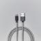 Smartline Smartline 2m 3A USB-C Fuzzy Laddningskabel Grå