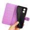  Motorola Moto G04 4G/G24 4G Fodral Litchi Läder Lila