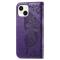  iPhone 15 Plus Fodral Med Fjäril Tryck Lila