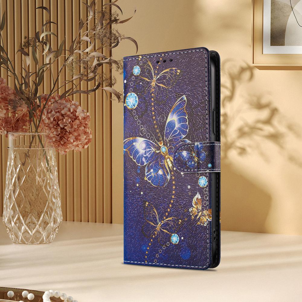  Samsung Galaxy S26 Ultra Fodral Med Tryck Blå Fjäril