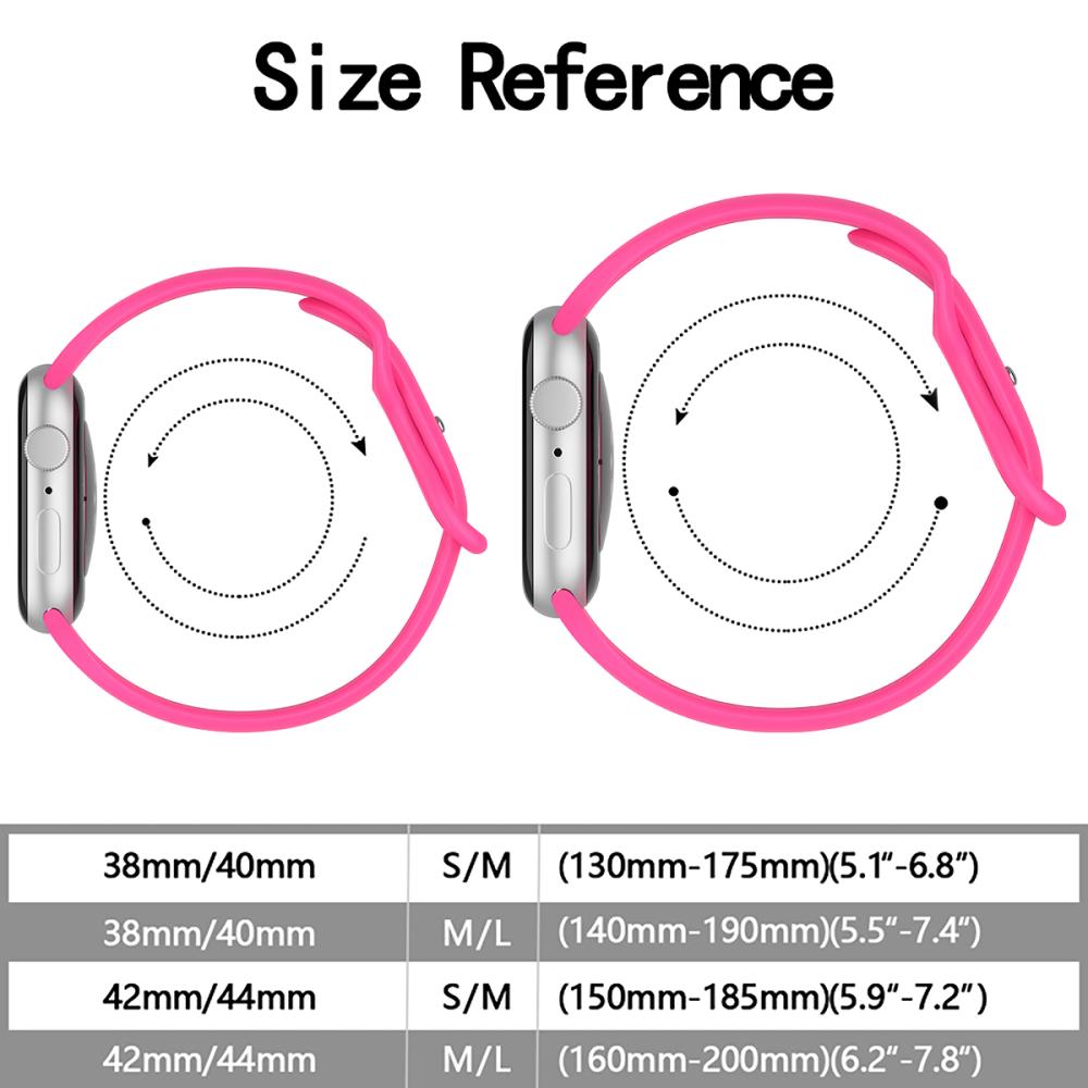 ColorPop Silikon Armband Butterfly Apple Watch 42/41/40/38 mm (S/M) Hot Pink