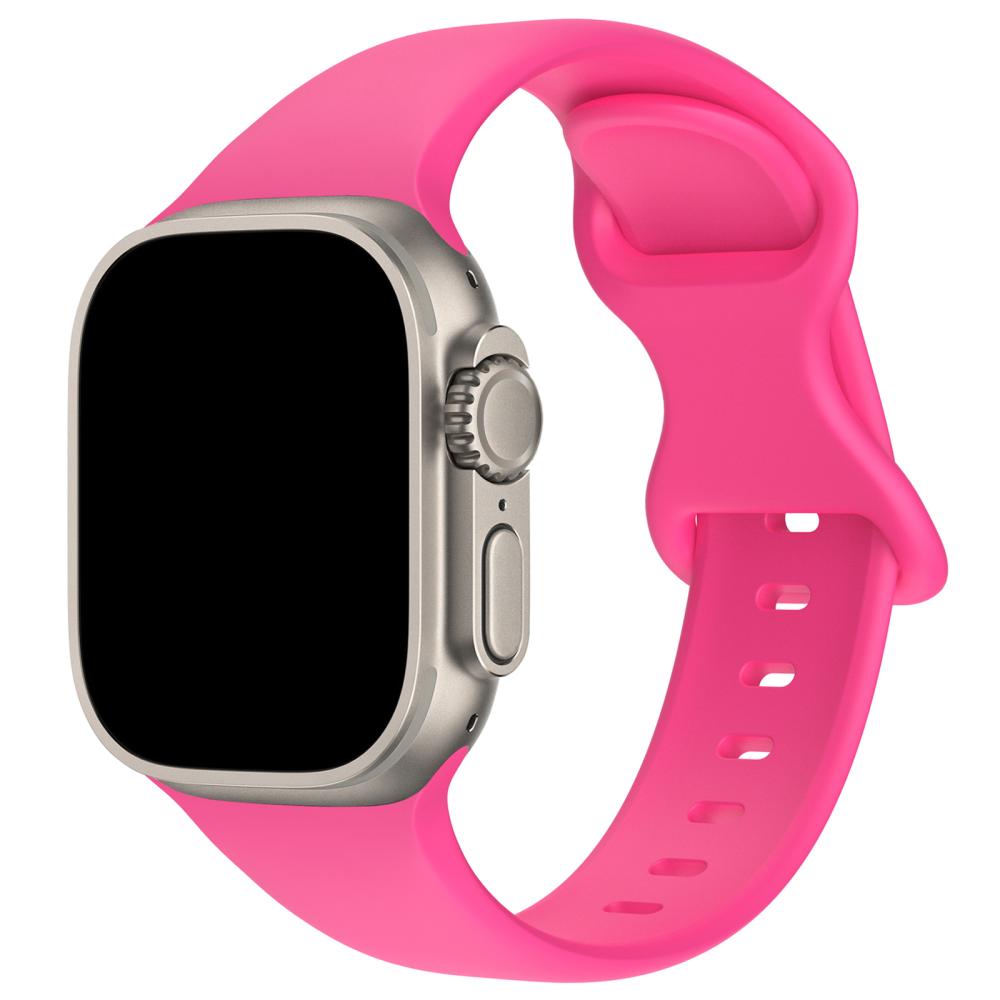 ColorPop Silikon Armband Butterfly Apple Watch 42/44/45/46/49 mm (S/M) Hot Pink