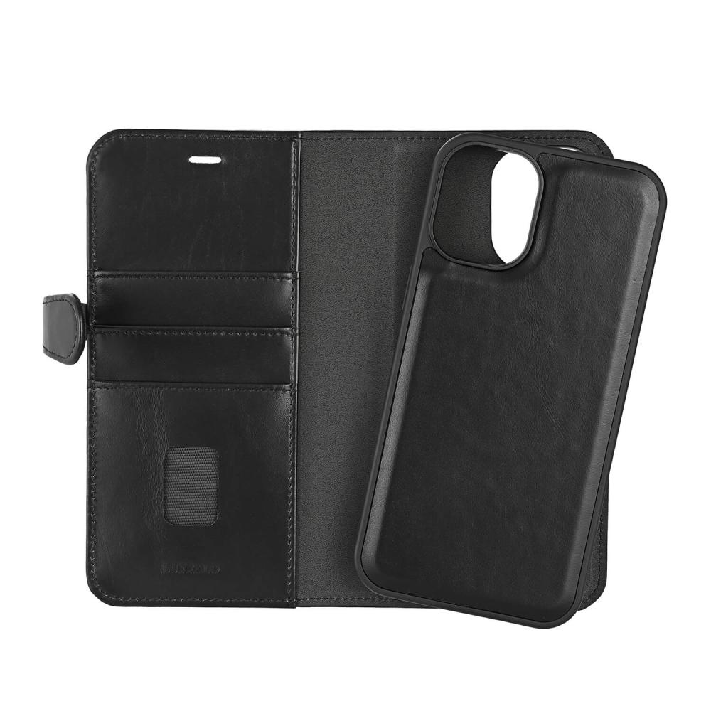 Buffalo Buffalo iPhone 16 Plus Fodral MagSafe 2in1 Äkta Läder Svart