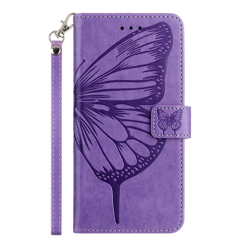  Samsung Galaxy A27 5G Fodral Fjäril Lila