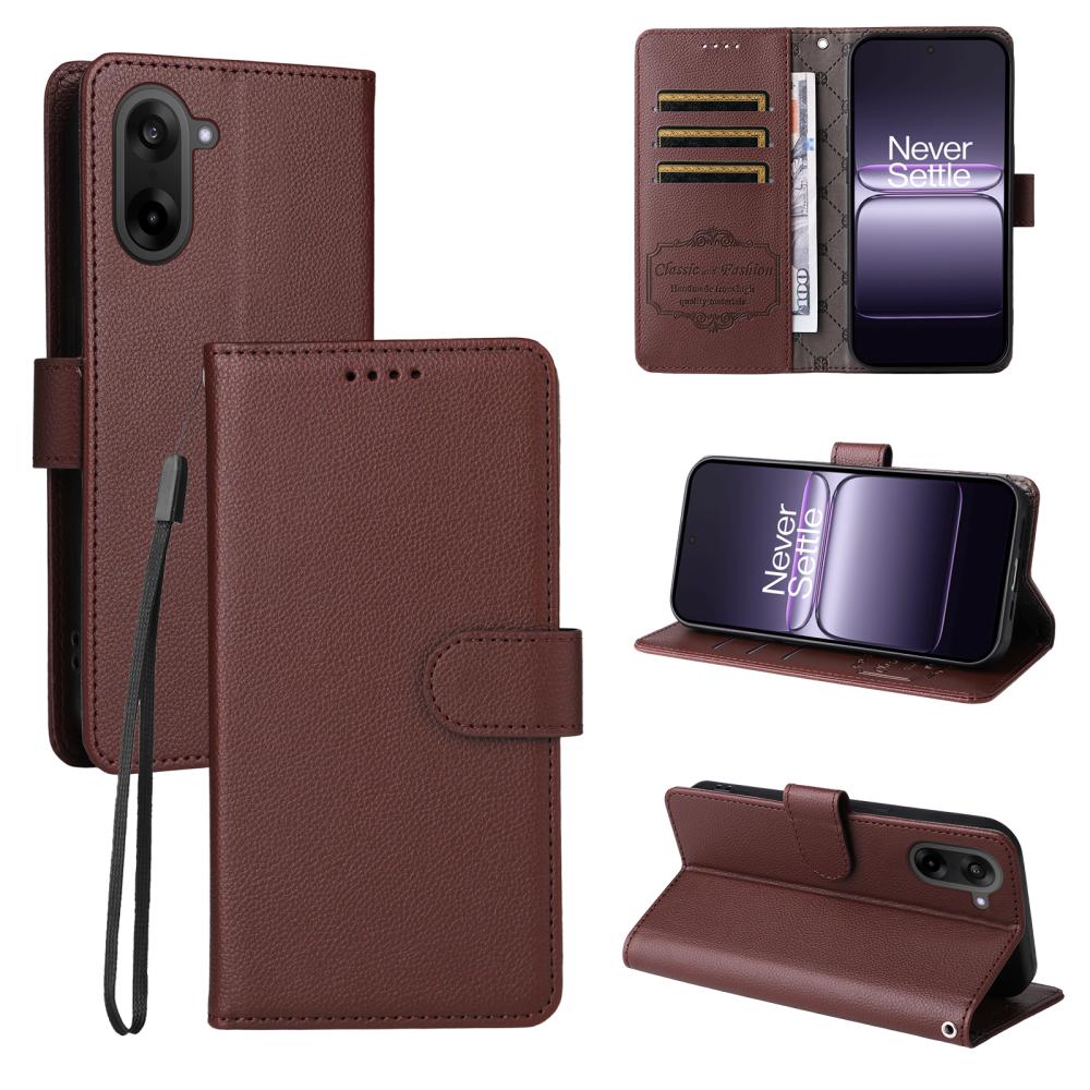  OnePlus Nord CE5 Plånboksfodral Läder Brun