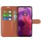  Motorola Moto G04 4G/G24 4G Fodral Litchi Läder Brun