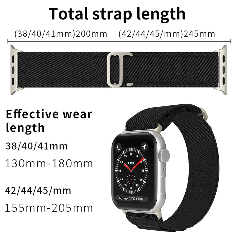 ColorPop Apple Watch 42/44/45/46/49 mm Armband Alpine Pro Loop Svart
