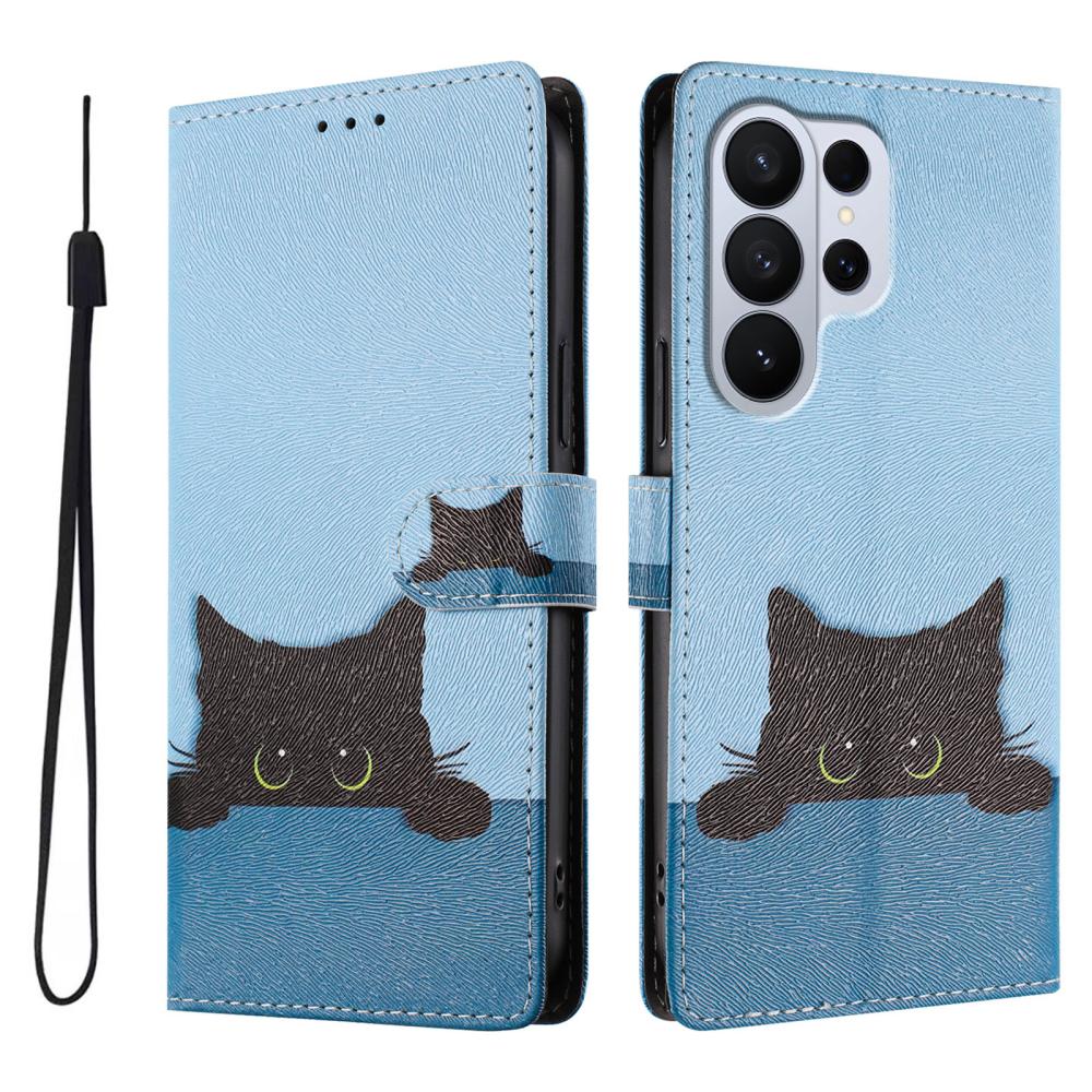  Samsung Galaxy S26 Ultra Fodral Med Tryck Svart Katt