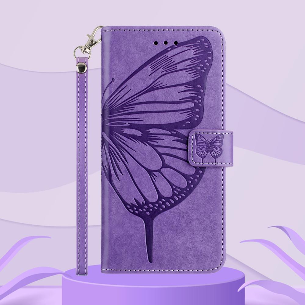 Samsung Galaxy A27 5G Fodral Fjäril Lila
