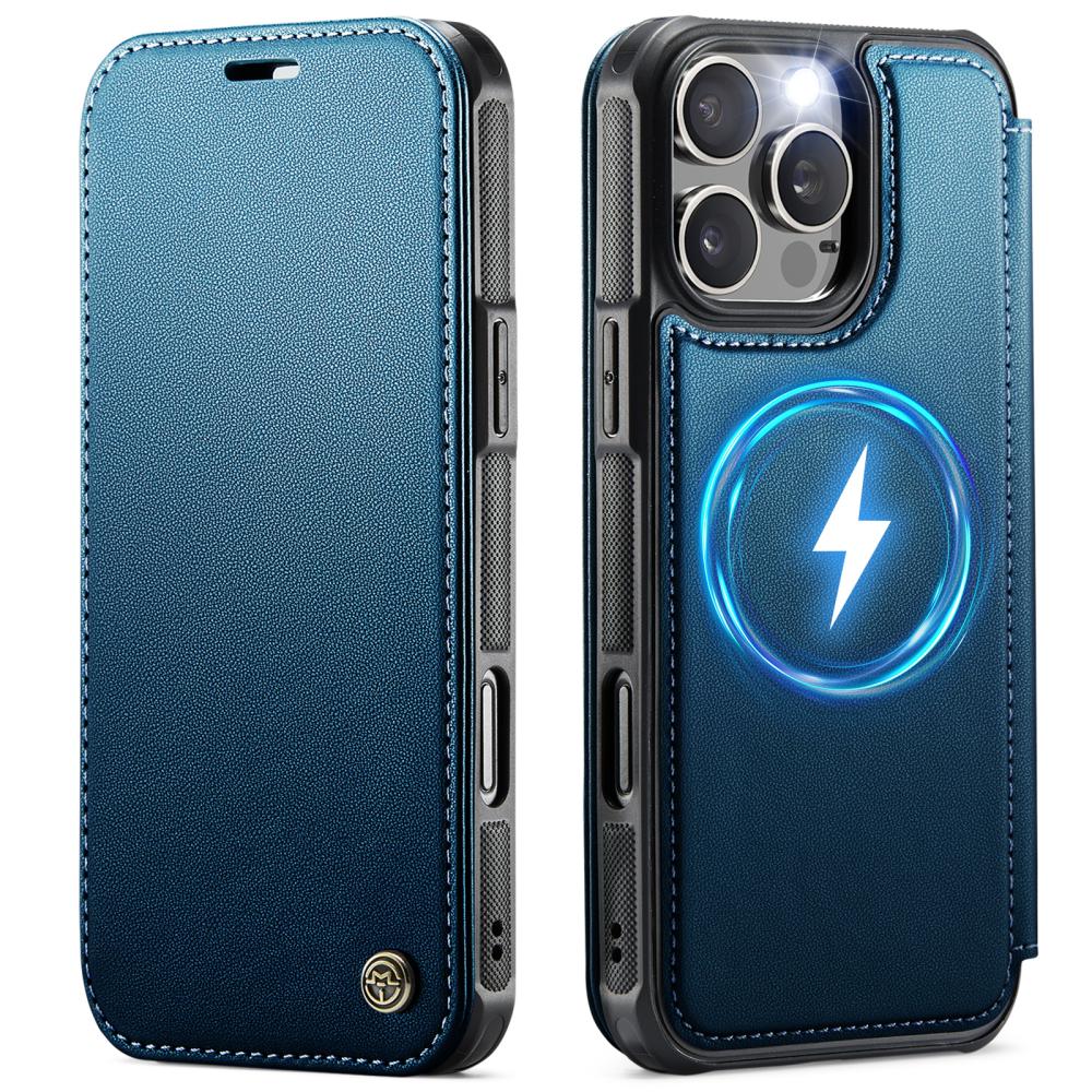 CASEME CASEME iPhone 16 Pro Skal RFID Plånbok Blå