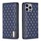 BINFEN BINFEN iPhone 15 Pro Max Fodral Diamond Flip Läder Blå
