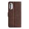  Motorola Moto G52/G82 Fodral Magnetisk Stängning Brun