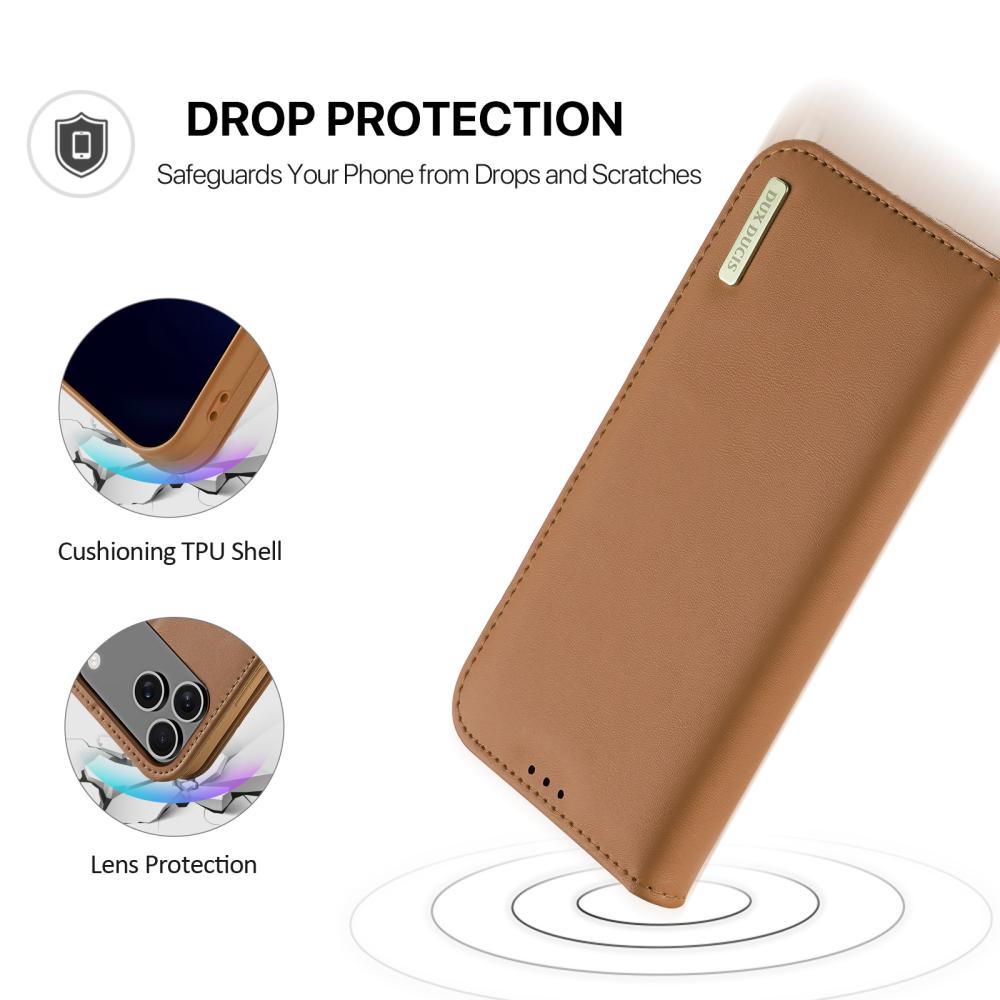 DUX DUCIS DUX DUCIS iPhone 17 Pro Max Fodral HIVO Äkta Läder Brun