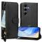  Samsung Galaxy S25 Plus Fodral Multifunktionell Läder Svart