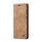 CASEME CASEME Galaxy S25 Fodral Flip Retro Läder Brun
