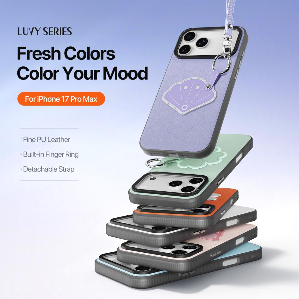 DUX DUCIS DUX DUCIS iPhone 18 Pro Max/17 Pro Max Skal PU-Läder Snäcka Lila