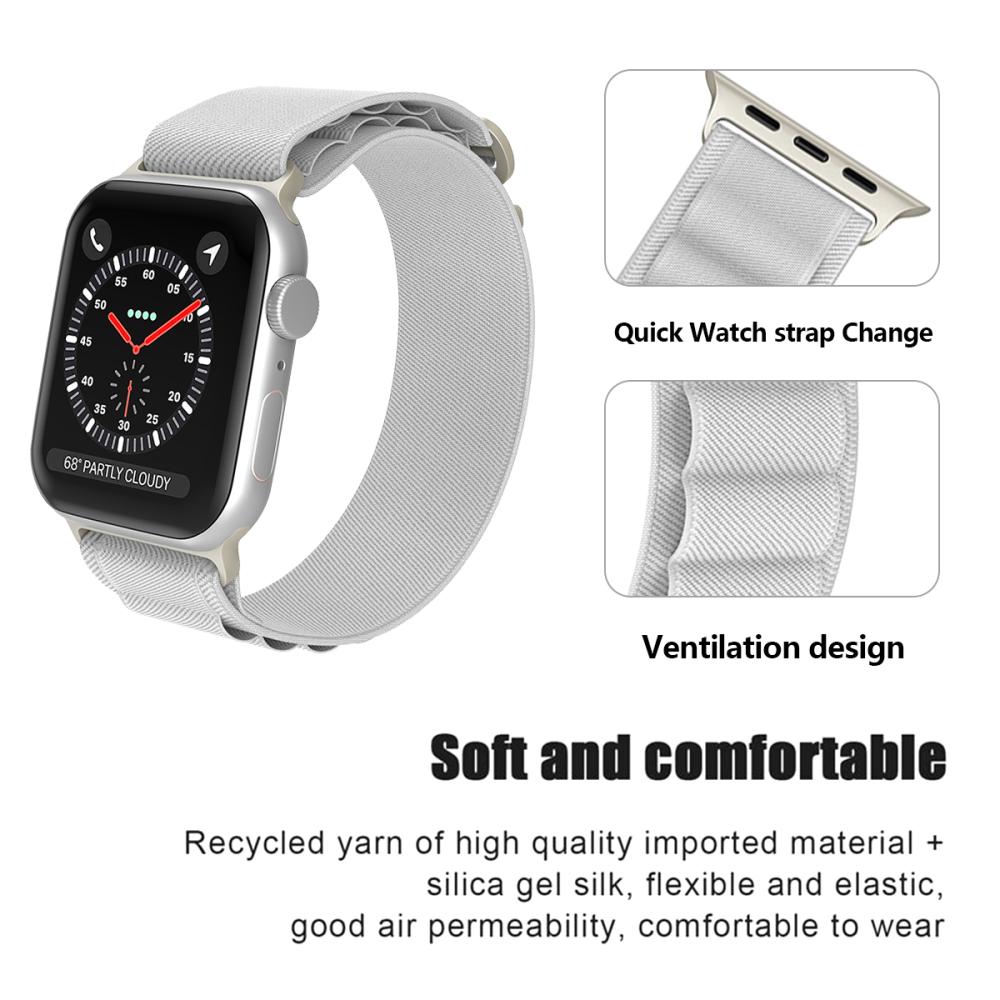 ColorPop Apple Watch 42/44/45/46/49 mm Armband Alpine Pro Loop Starlight