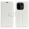  OnePlus 15 Fodral Litchi Läder Vit