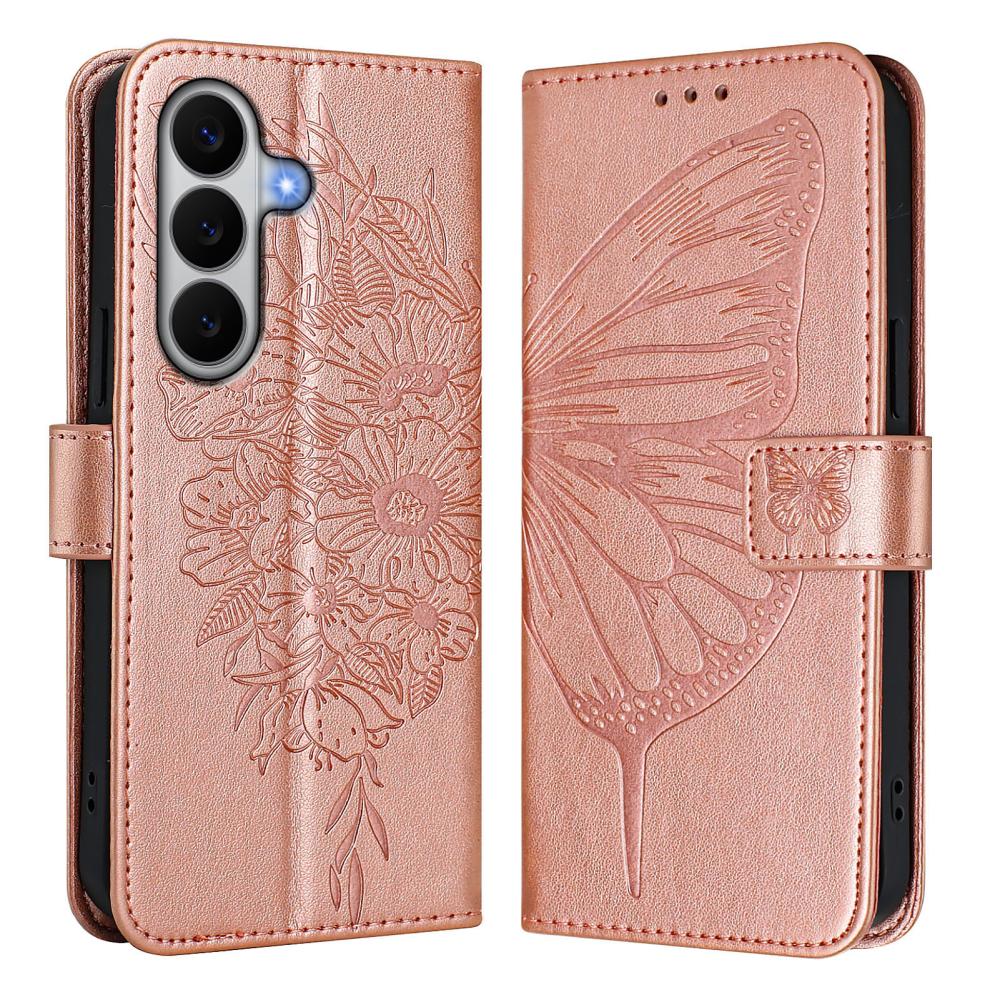  Samsung Galaxy A27 5G Fodral Fjäril Roséguld