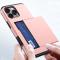  iPhone 16 Pro Skal Med Kortfack Hybrid Rosa