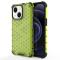  iPhone 14 Skal Shockproof Honeycomb Hybrid Grön