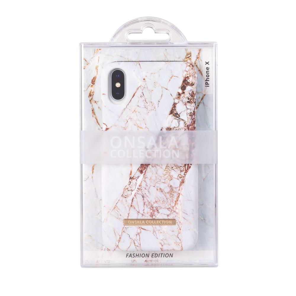 Onsala ONSALA iPhone X / Xs Mobilskal Soft White Rhino Marble