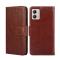  Motorola Moto G13 / G23 / G53 5G Fodral Läder Brun