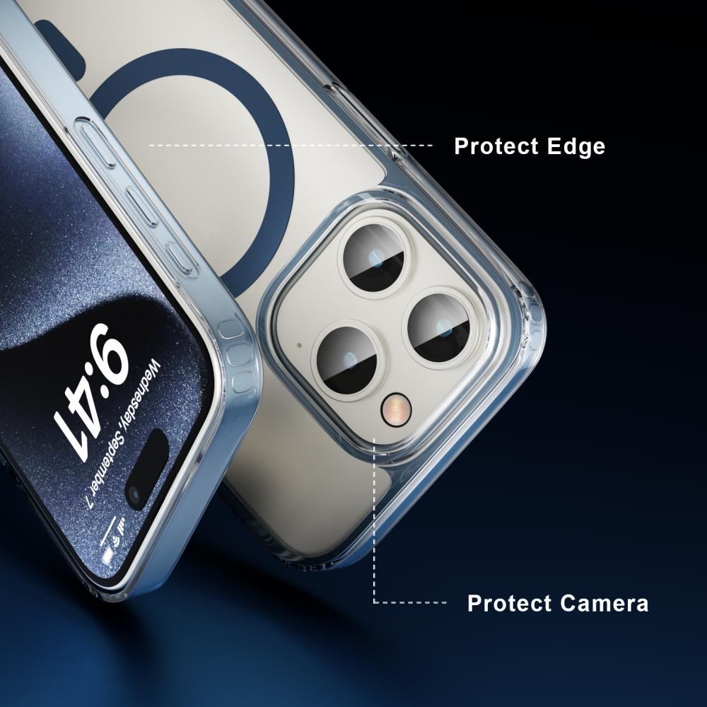ColorPop ColorPop iPhone 15 Pro Skal CH MagSafe Transparent/Ljus Blå
