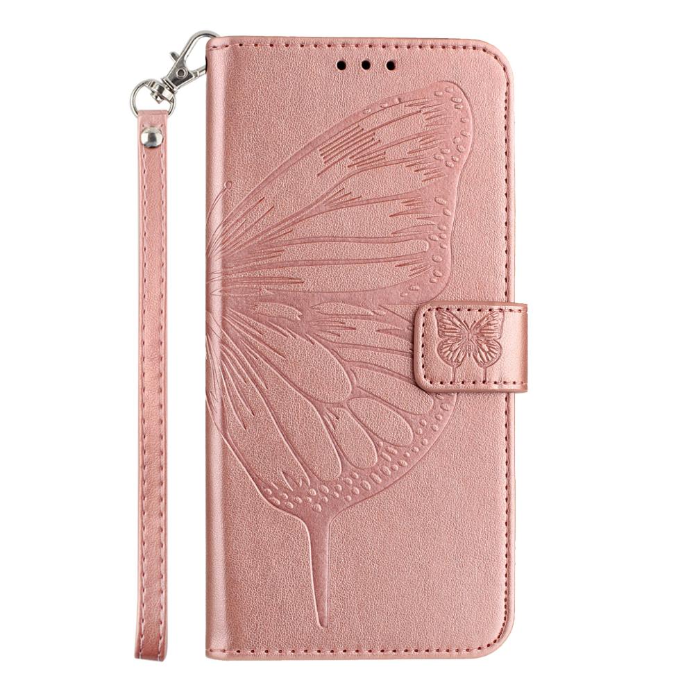  Samsung Galaxy A27 5G Fodral Fjäril Roséguld