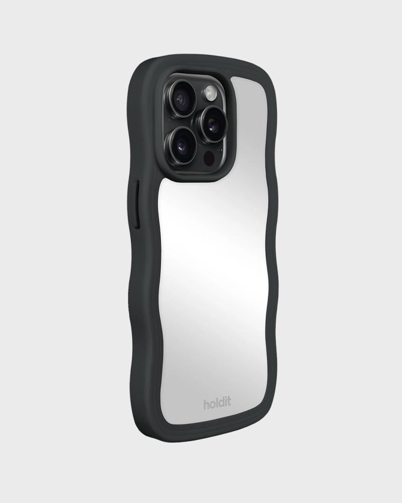 holdit holdit iPhone 15 Pro Max Skal Wavy Black Mirror