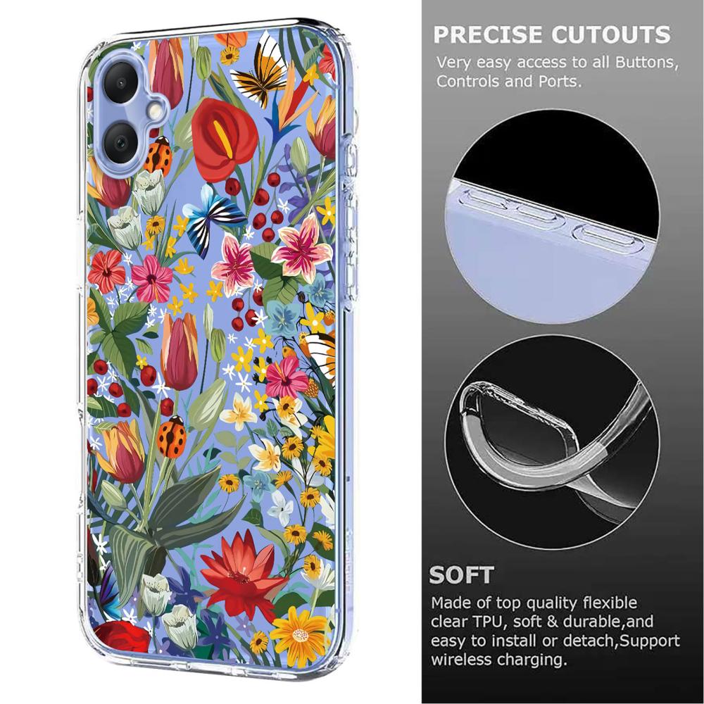  Samsung Galaxy A07 4G Skal Med Tryck Blommor