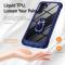  Samsung Galaxy A16 Skal Shockproof Ring Hybrid Blå