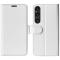 Sony Xperia 1 VII Fodral Crazy Horse Läder Vit