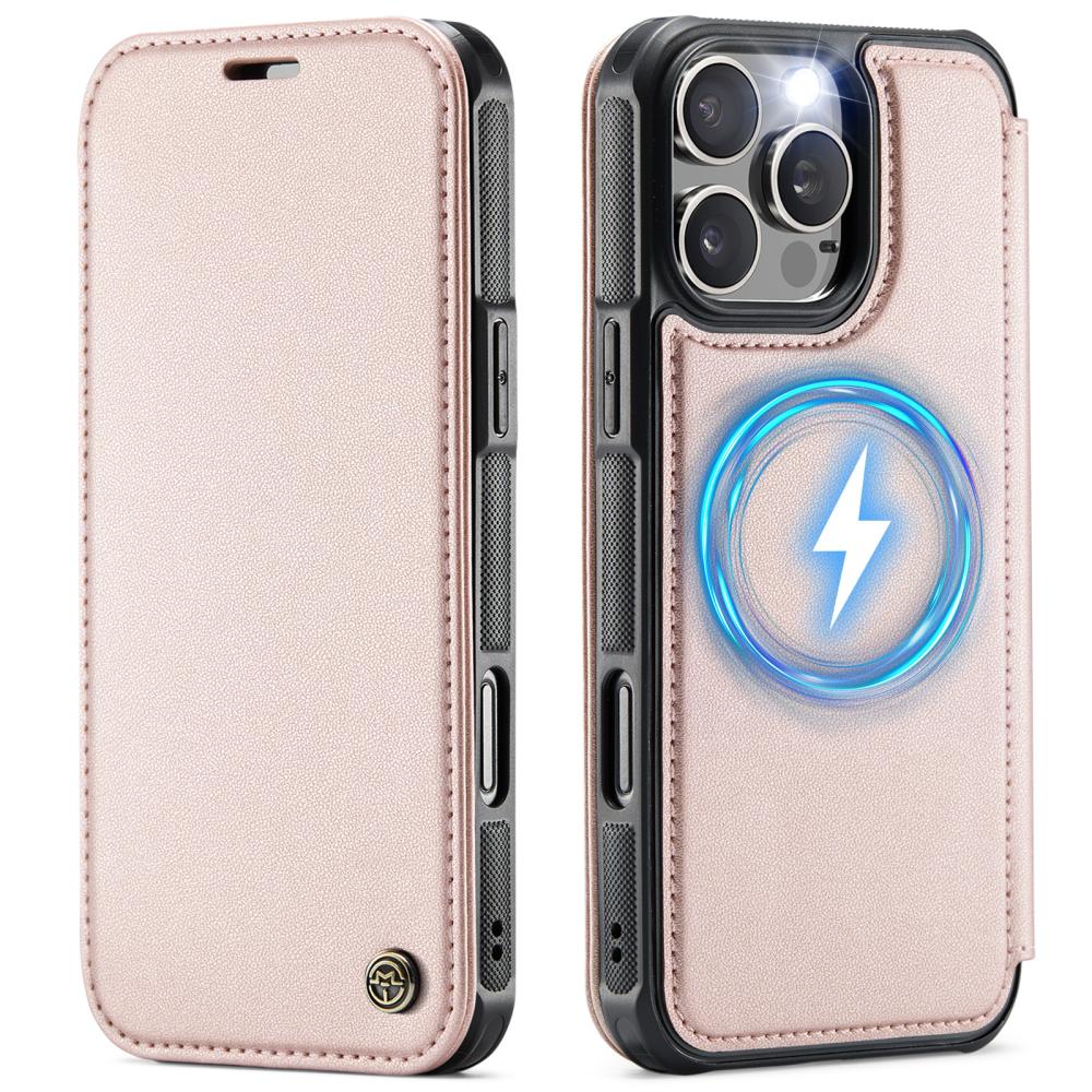 CASEME CASEME iPhone 16 Pro Skal RFID Plånbok Roséguld