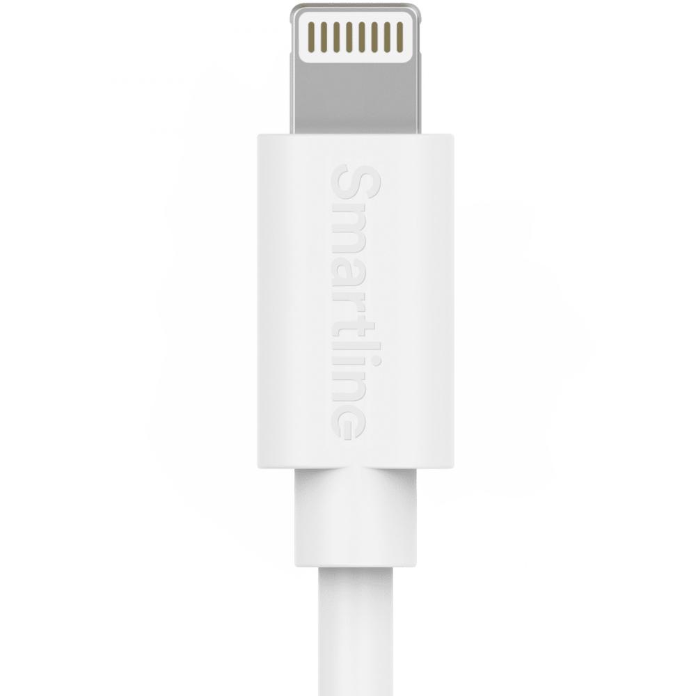 Smartline Smartline 2m USB-C - Lightning MFi Laddningskabel Vit