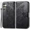  Samsung Galaxy A25 5G Fodral Läder Big Butterfly Svart