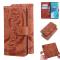  OnePlus 9 Pro - Tiger Tryck Läder Fodral - Brun