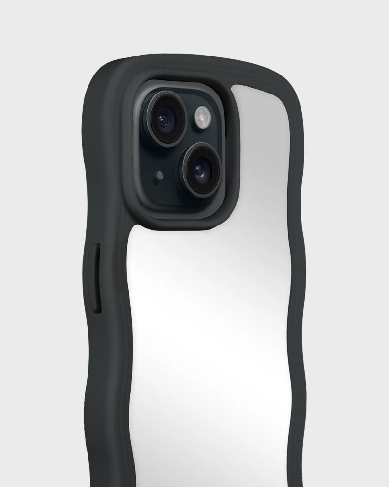 holdit holdit iPhone 15/14/13 Skal Wavy Black Mirror