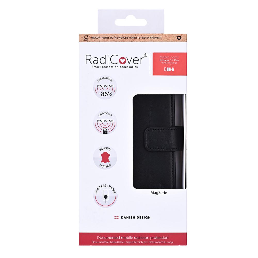 Radicover Radicover iPhone 17 Pro Fodral 2in1 MagSafe Äkta Läder Svart